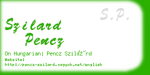 szilard pencz business card